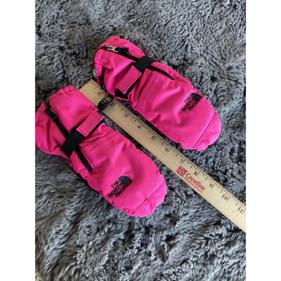 The North Face Toddler Montana Ski Mittens Gloves Winter Pink Black Size Medium - Picture 7 of 7